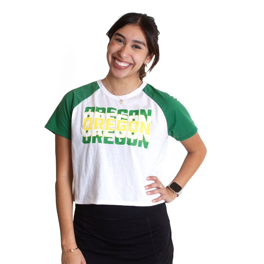 Ducks Spirit, Zoozatz, Green, Crop Top, Polyester Blend, Women, Raglan, Colorblock design, Multi-color, T-Shirt, 741738